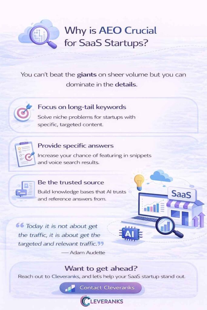 AEO Crucial for SaaS Startups